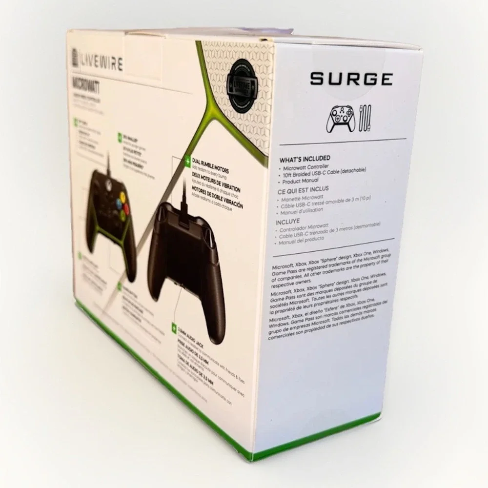 Xbox Accessory: Wired Controller - SURGE Microwatt Junior‎ Black